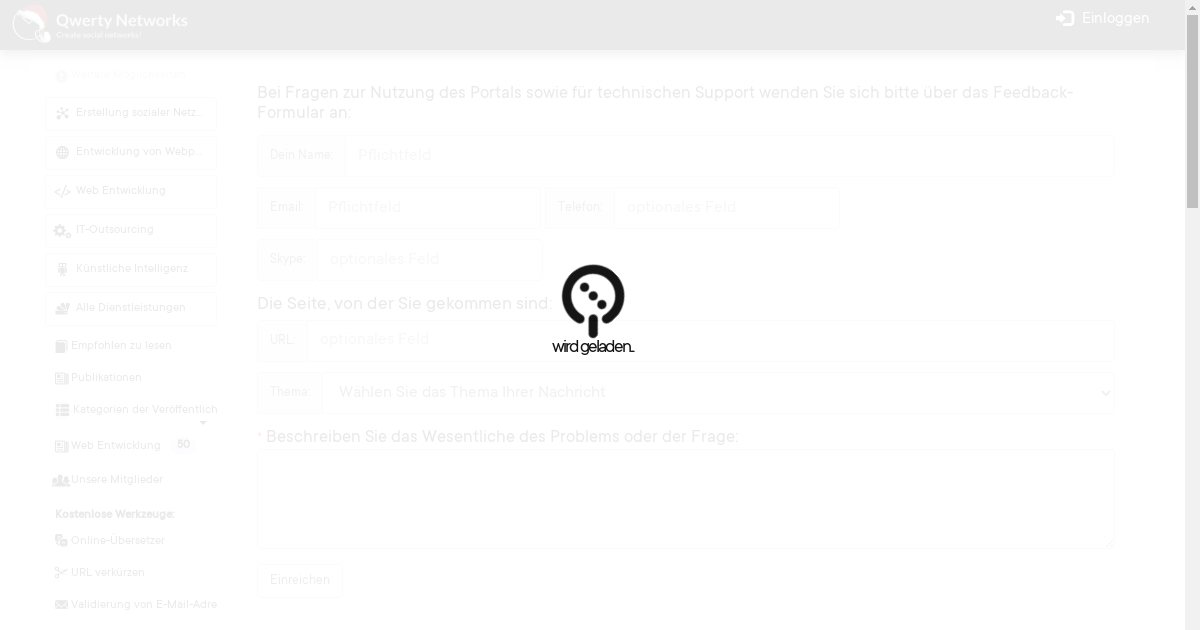 Qwerty-Netzwerke - unterstützung